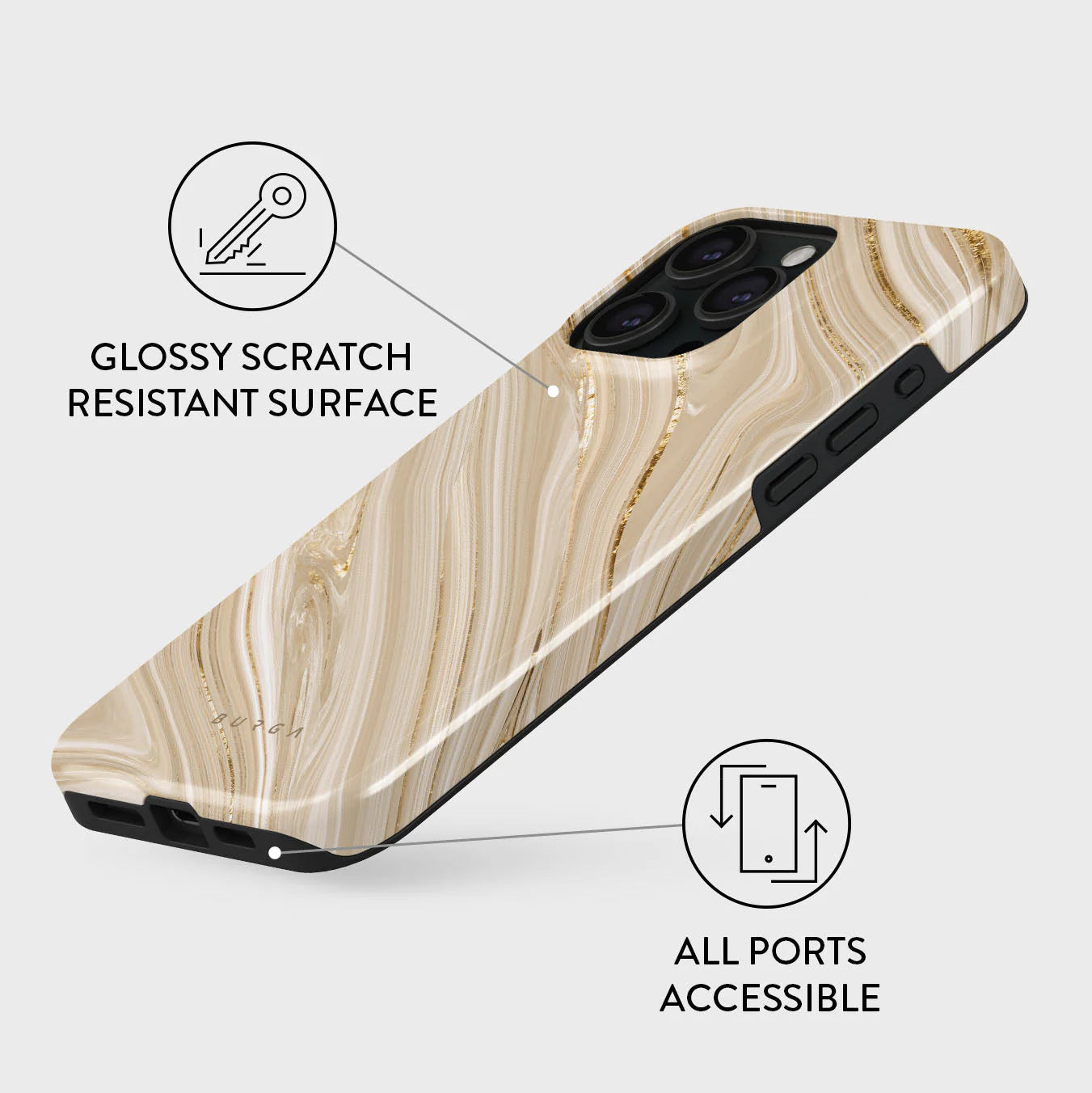 Burga iPhone 15 Pro Fashion Tough Σκληρή Θήκη - Full Glam