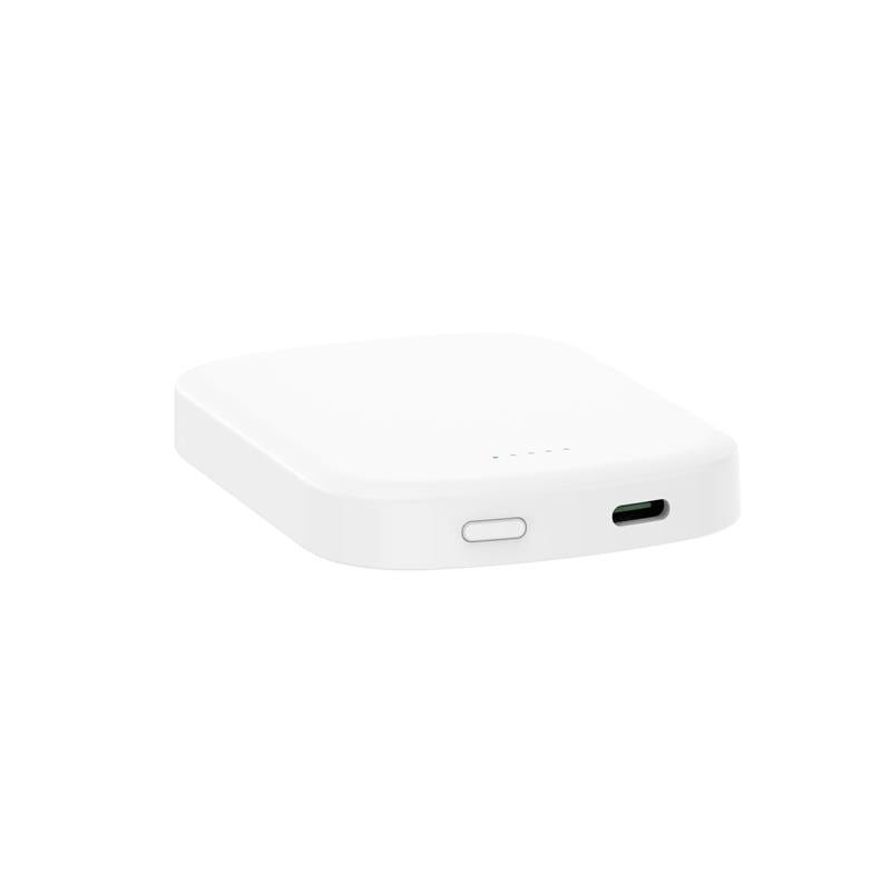 Crong MagSpot Ασύρματο MagSafe PowerBank 5000mAh 20W με Καλώδιο Type - C - White