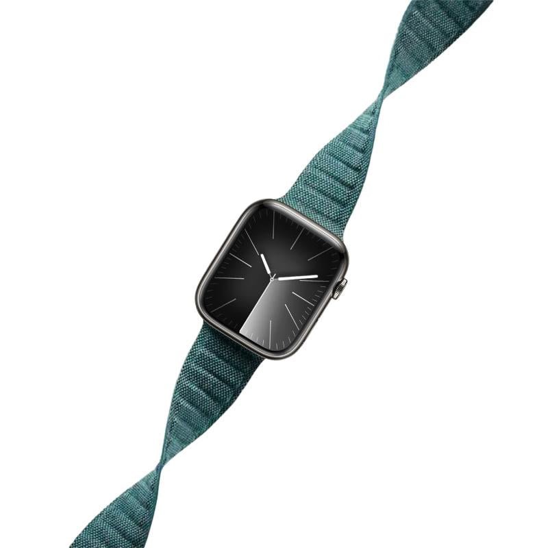 Crong Λουράκι Apple Watch 2/3/4/5/6/7/8/9/10/11 - SE (1/2/3) - 38/40/41/42mm από Νάιλον - Melange - Turquoise Melange