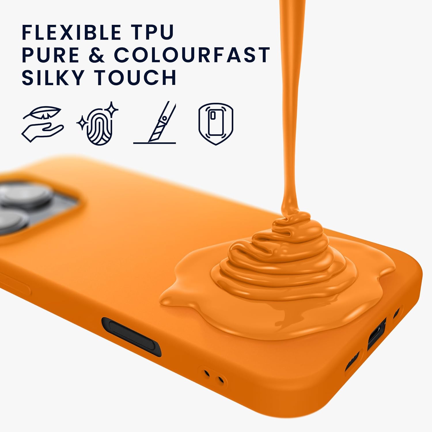 KW iPhone 16 Pro Max Λεπτή Θήκη Σιλικόνης TPU - Fruity Orange