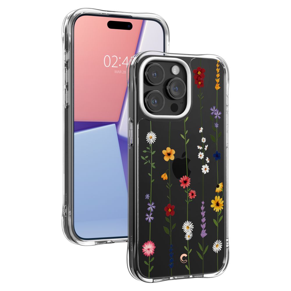 Spigen Cyrill iPhone 15 Pro Cecile Σκληρή Θήκη με Πλαίσιο Σιλικόνης - Flower Garden
