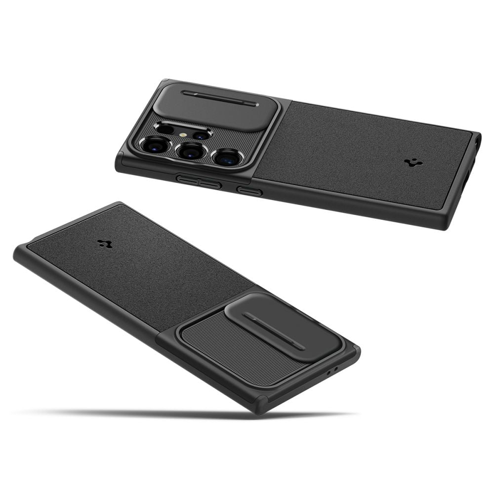 Spigen Samsung Galaxy S24 Ultra Optik Armor Θήκη Σιλικόνης με Κάλυμμα για την Κάμερα - Black