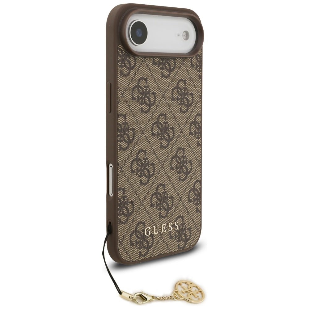 Guess iPhone Air - 4G Charms Collection MagSafe - Θήκη με Επένδυση Συνθετικού Δέρματος - Brown - GUHMP17MGF4GCW