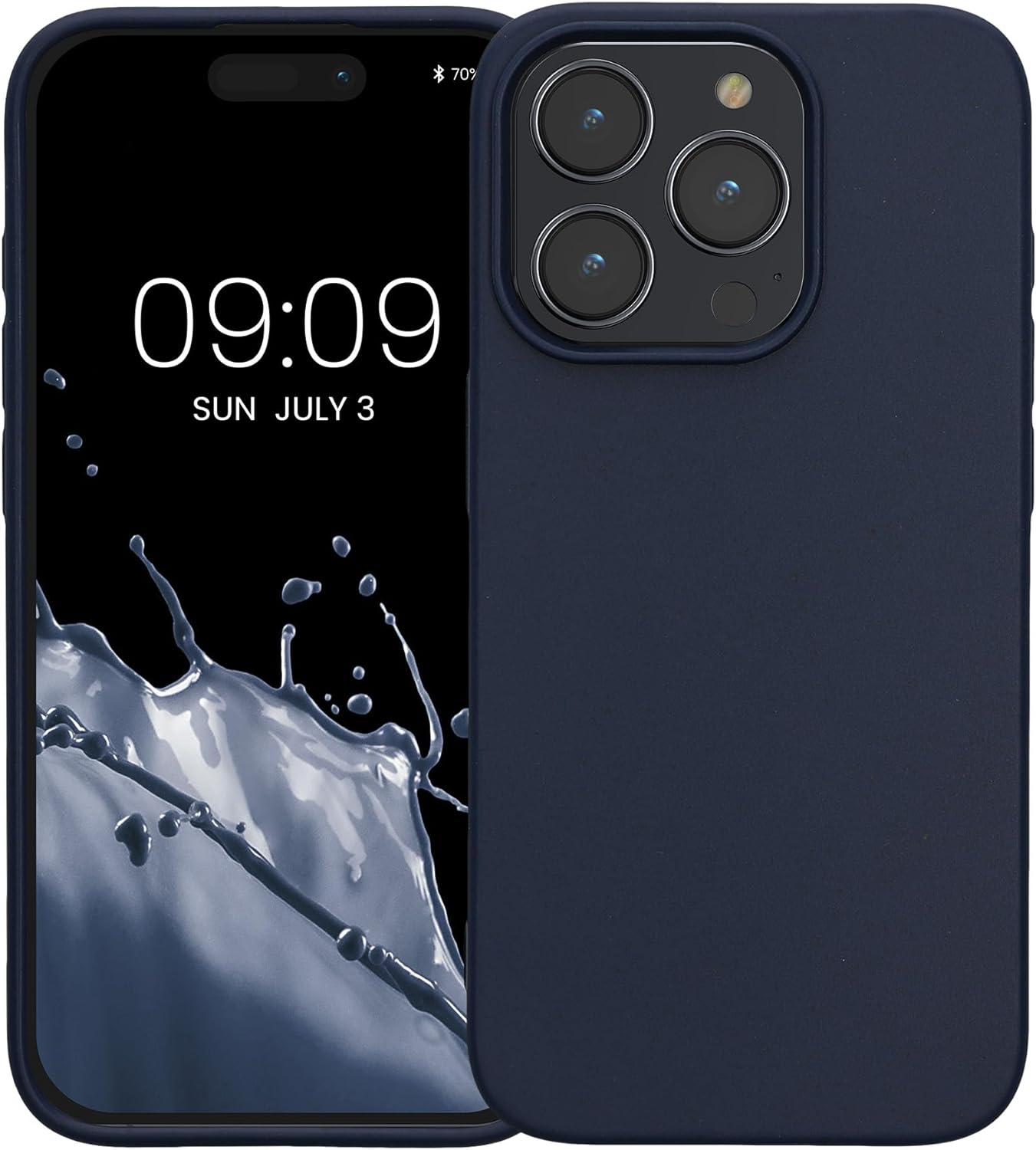 Kalibri iPhone 15 Pro Θήκη Σιλικόνης TPU με Ανακυκλώσιμο και Βιοδιασπώμενο Υλικό - Dark Blue