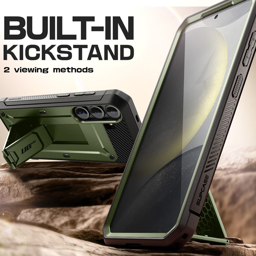 Supcase Samsung Galaxy S25 Unicorn Beetle Pro 2 Σκληρή Θήκη με Προστασία Οθόνης και Stand - Green