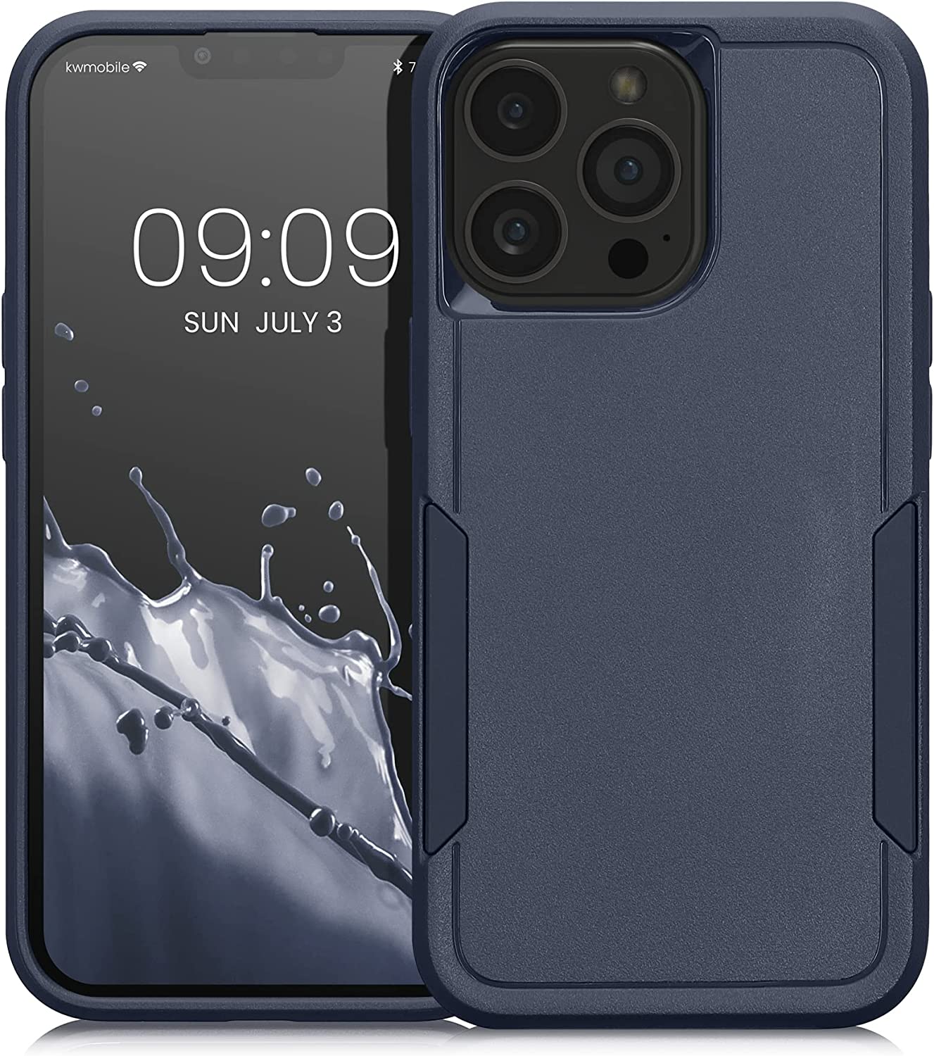 KW iPhone 13 Pro Shockproof Hybrid Σκληρή Θήκη με Πλαίσιο Σιλικόνης TPU - Dark Blue - 59199.17