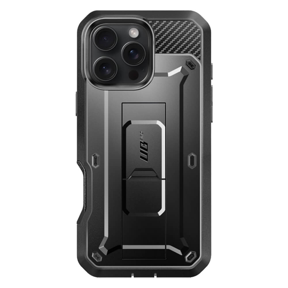 Supcase iPhone 16 Pro Unicorn Beetle Pro Σκληρή Θήκη με Προστασία Οθόνης και Stand - Black