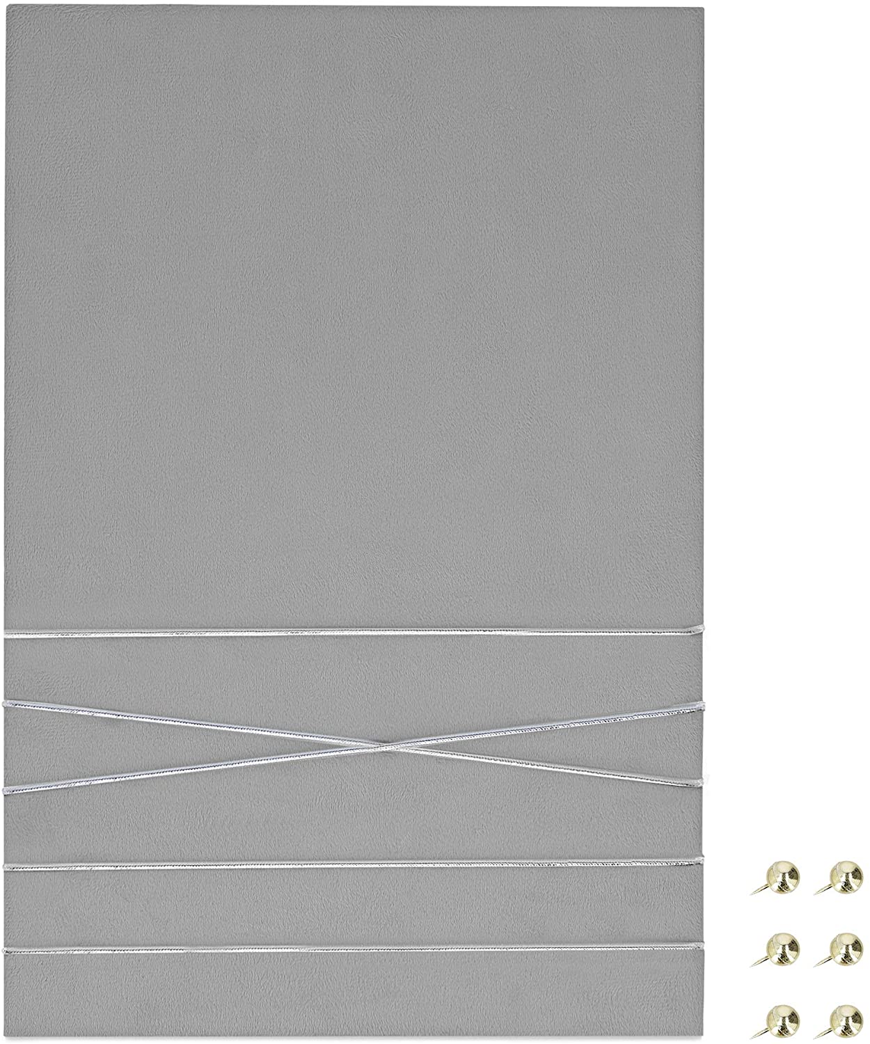 Navaris Πίνακας Ανακοινώσεων από Βελούδο - 44 x 30 cm - Grey - 52630.1.22