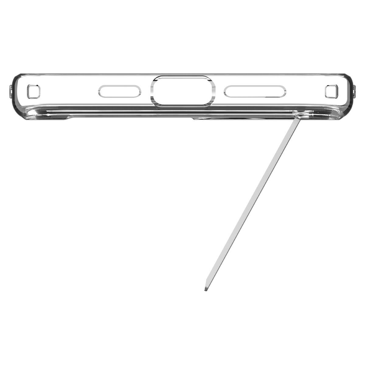 Spigen iPhone 15 Ultra Hybrid S MagSafe Σκληρή Θήκη με Πλαίσιο Σιλικόνης και Stand - Crystal Clear