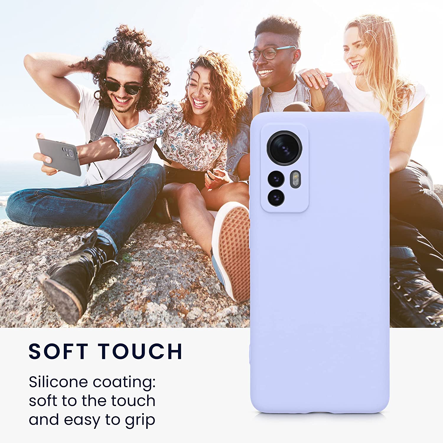 KW Xiaomi Xiaomi 12 / 12X Θήκη Σιλικόνης TPU - Light Lavender - 57124.139