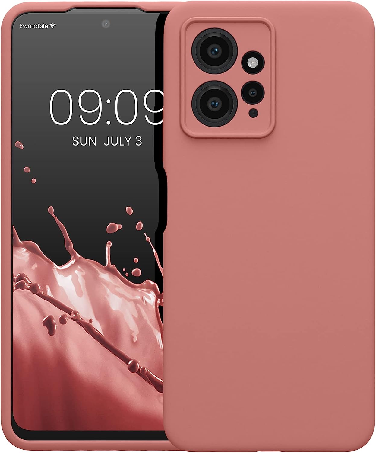 KW Xiaomi Redmi Note 12 4G Θήκη Σιλικόνης Rubberized TPU - Winter Rose - 61180.193