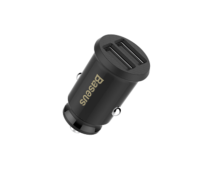 Baseus Grain Car Charger - Φορτιστής Αυτοκινήτου 3.1A 2xUSB Ports - Black - CCALL-ML01