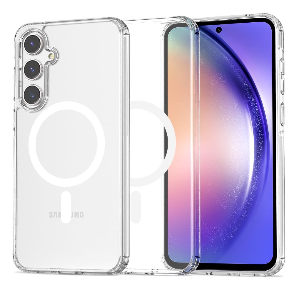 Tech - Protect Samsung Galaxy A55 5G Flexair Hybrid MagSafe Σκληρή Θήκη με Πλαίσιο Σιλικόνης και MagSafe - Διάφανη