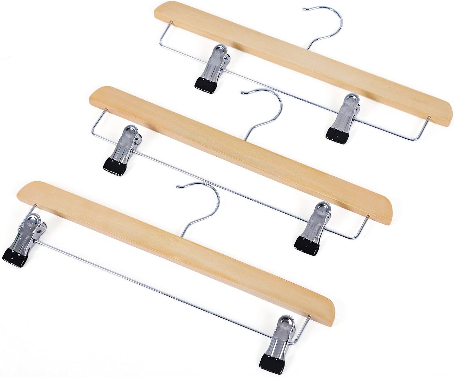 Songmics Σετ με 8 Ξύλινες Κρεμάστρες Παντελονιών - Natural - CRW008-8