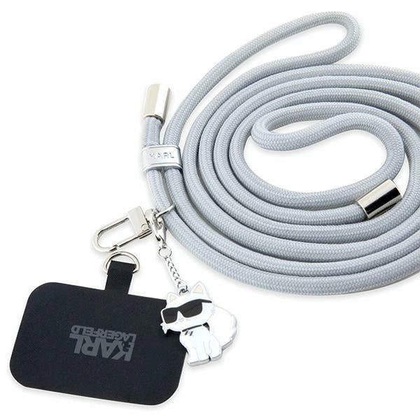 Karl Lagerfeld CBDY Cord - Universal Λουράκι για Θήκη Κινητού - Grey - KLUCNMSCKIG