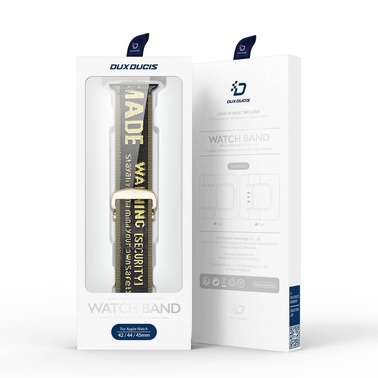 Dux Ducis Λουράκι Apple Watch 2 / 3 / 4 / 5 / 6 / 7 / 8 / 9 / SE / ULTRA 1 / ULTRA 2 - 42 / 44 / 45 / 49 mm Outdoor Series Nylon Loopαπό Νάιλον - Yellow / Green