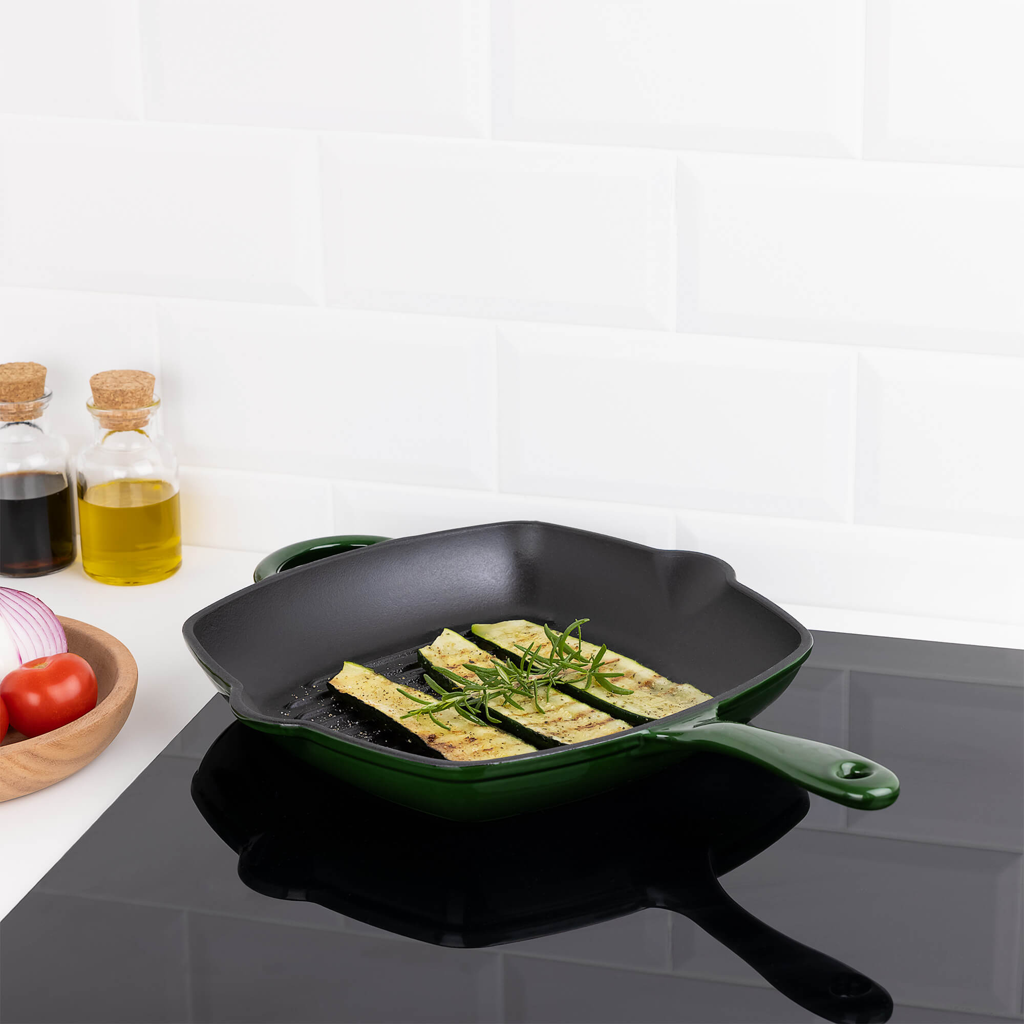 Navaris Μαντεμένια Γκριλιέρα - 28cm - Green - 52481.02.07