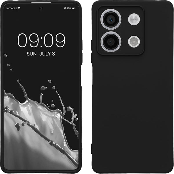 KW Xiaomi Redmi Note 13 5G Λεπτή Θήκη Σιλικόνης Rubberized TPU - Black