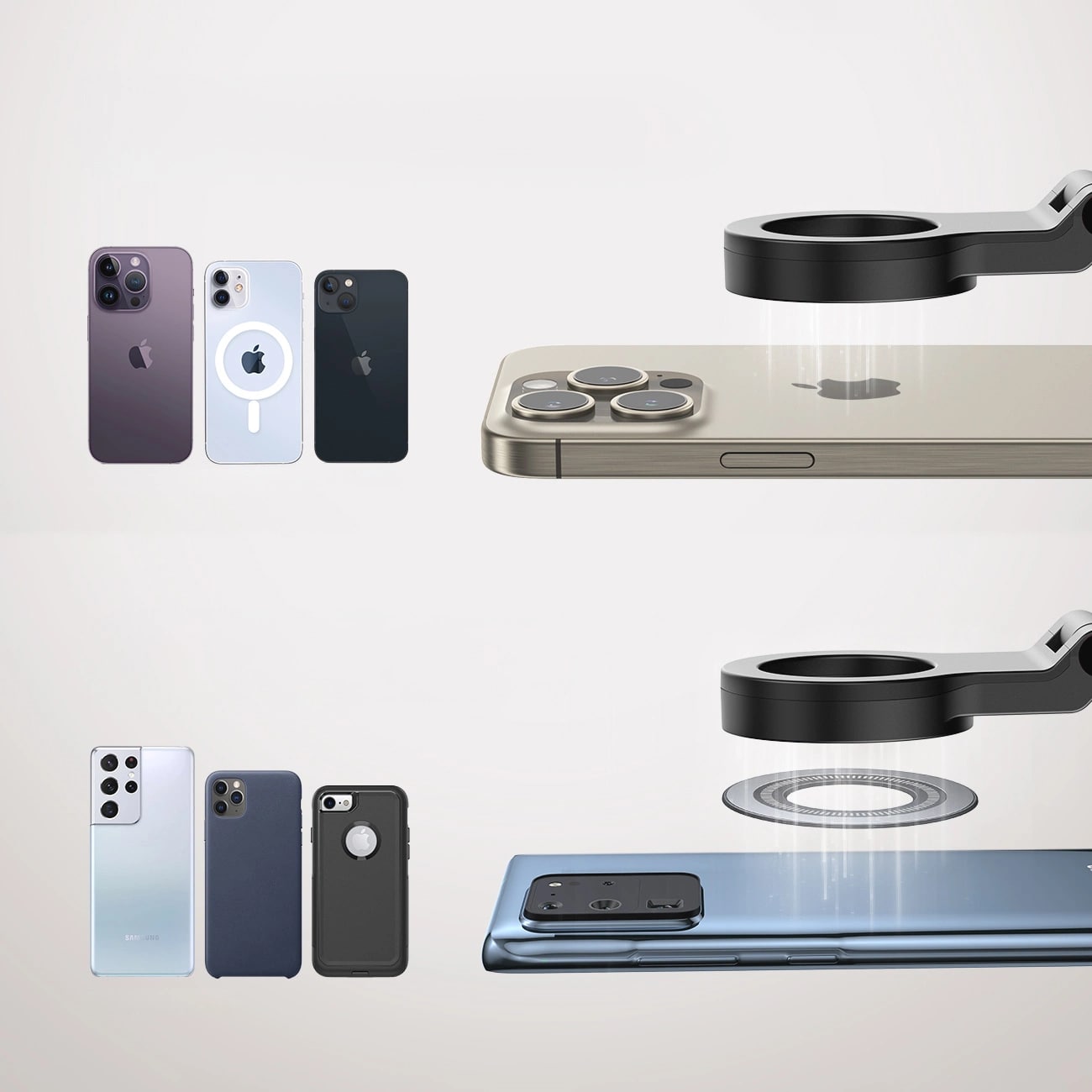 Joyroom JR-ZS365 MagSafe Μαγνητική Βάση Κινητού Ταξιδίου - Black