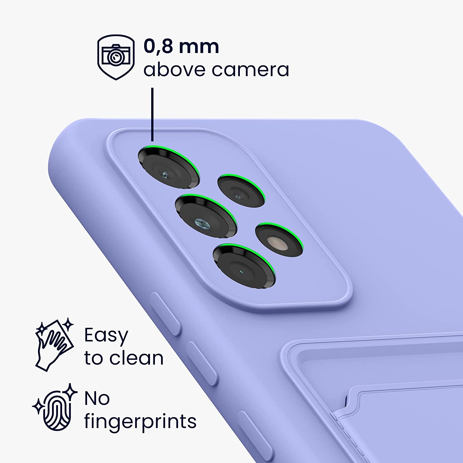 KW Samsung Galaxy A53 5G Θήκη Σιλικόνης TPU με Υποδοχή για Κάρτα - Lavender - 58146.108