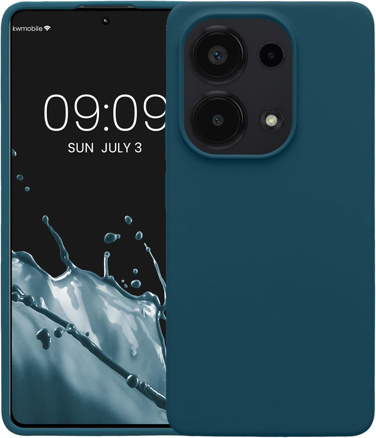 KW Xiaomi Redmi Note 13 Pro 4G Θήκη Σιλικόνης Rubberized TPU - Petrol Matte