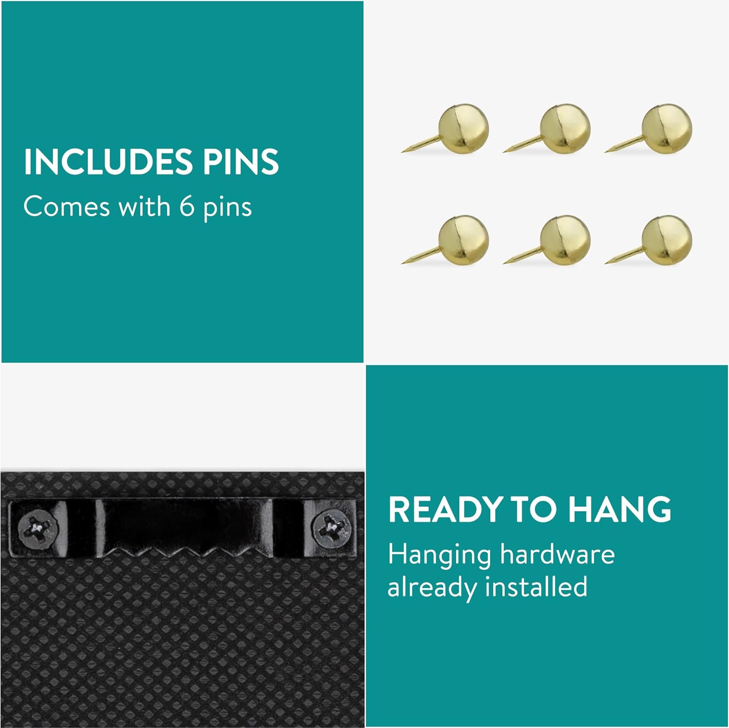 Navaris Πίνακας Ανακοινώσεων από Βελούδο - 44 x 30 cm - White - 52630.1.02