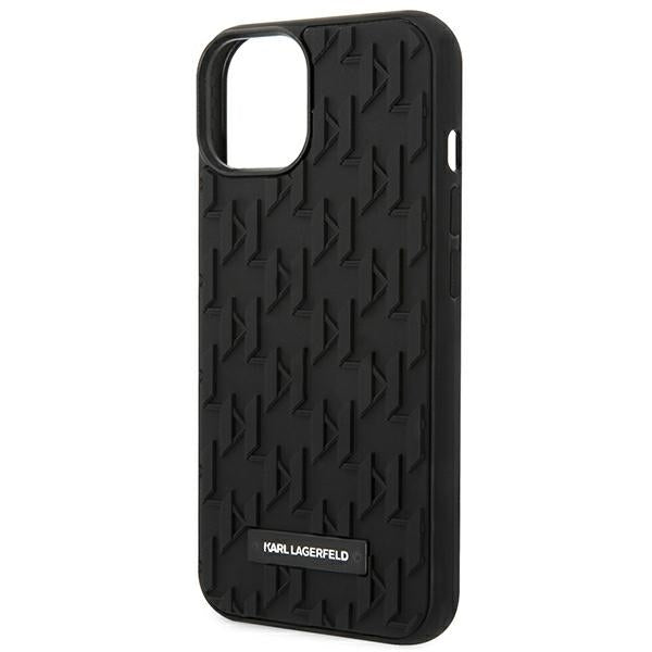 Karl Lagerfeld iPhone 14 Plus - 3D Monogram Σκληρή Θήκη με Πλαίσιο Σιλικόνης - Black - KLHCP14MRUPKLPK