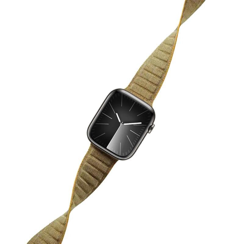 Crong Λουράκι Apple Watch 2/3/4/5/6/7/8/9/10/11 - SE (1/2/3) - 38/40/41/42mm από Νάιλον - Melange - Υellow Melange