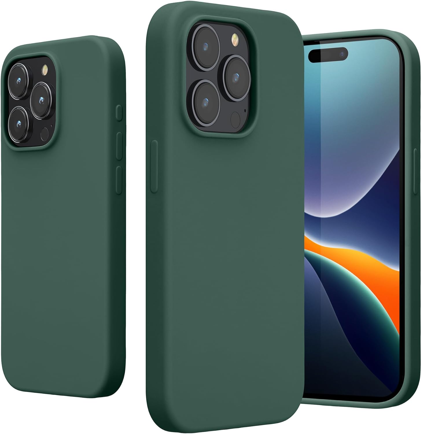KW iPhone 15 Pro Θήκη Σιλικόνης Rubberized TPU - Forest Green - 61955.166