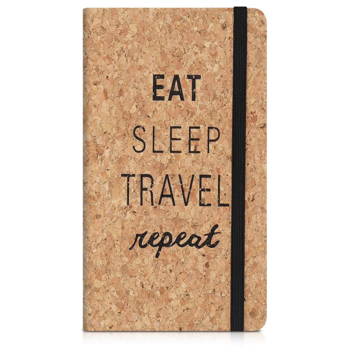 Navaris Notebook with Cork Cover Σημειωματάριο από Φελλό Design Eat Sleep Travel Repeat - 48477.03