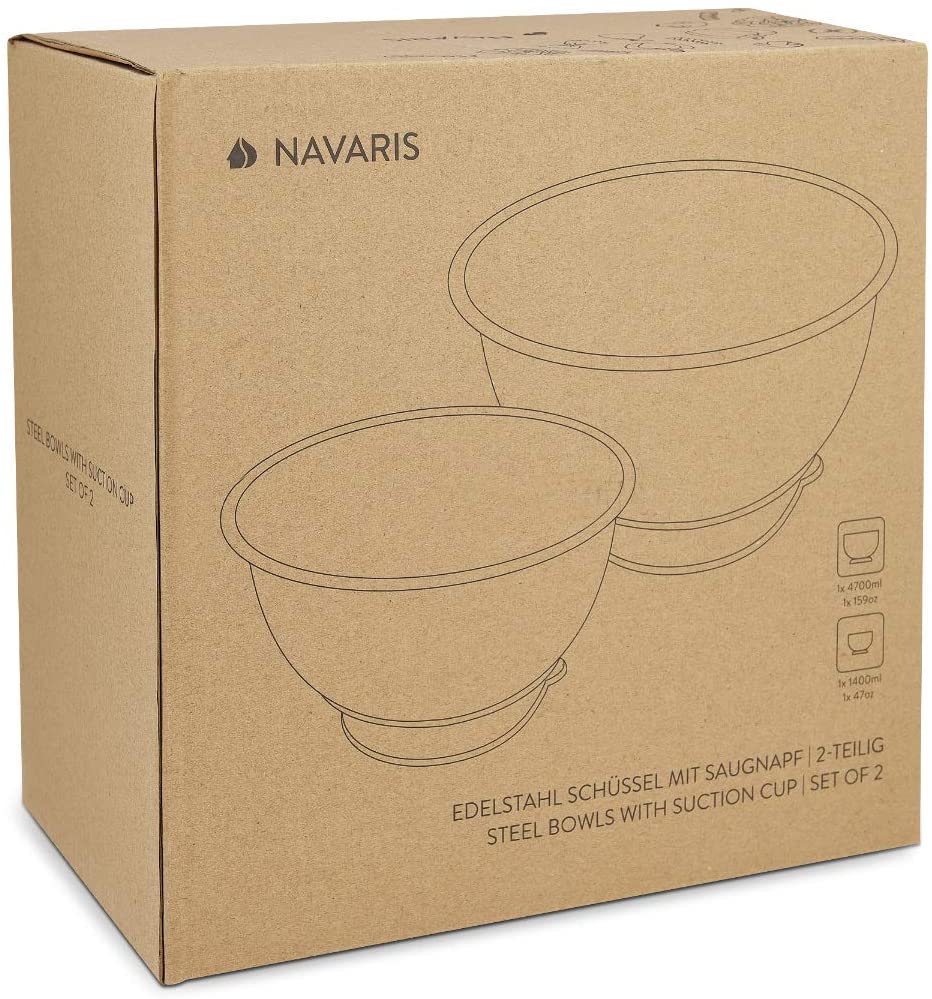 Navaris Σετ με 2 Μεταλλικά Δοχεία Φαγητού - Mint Green - 49210.02.01