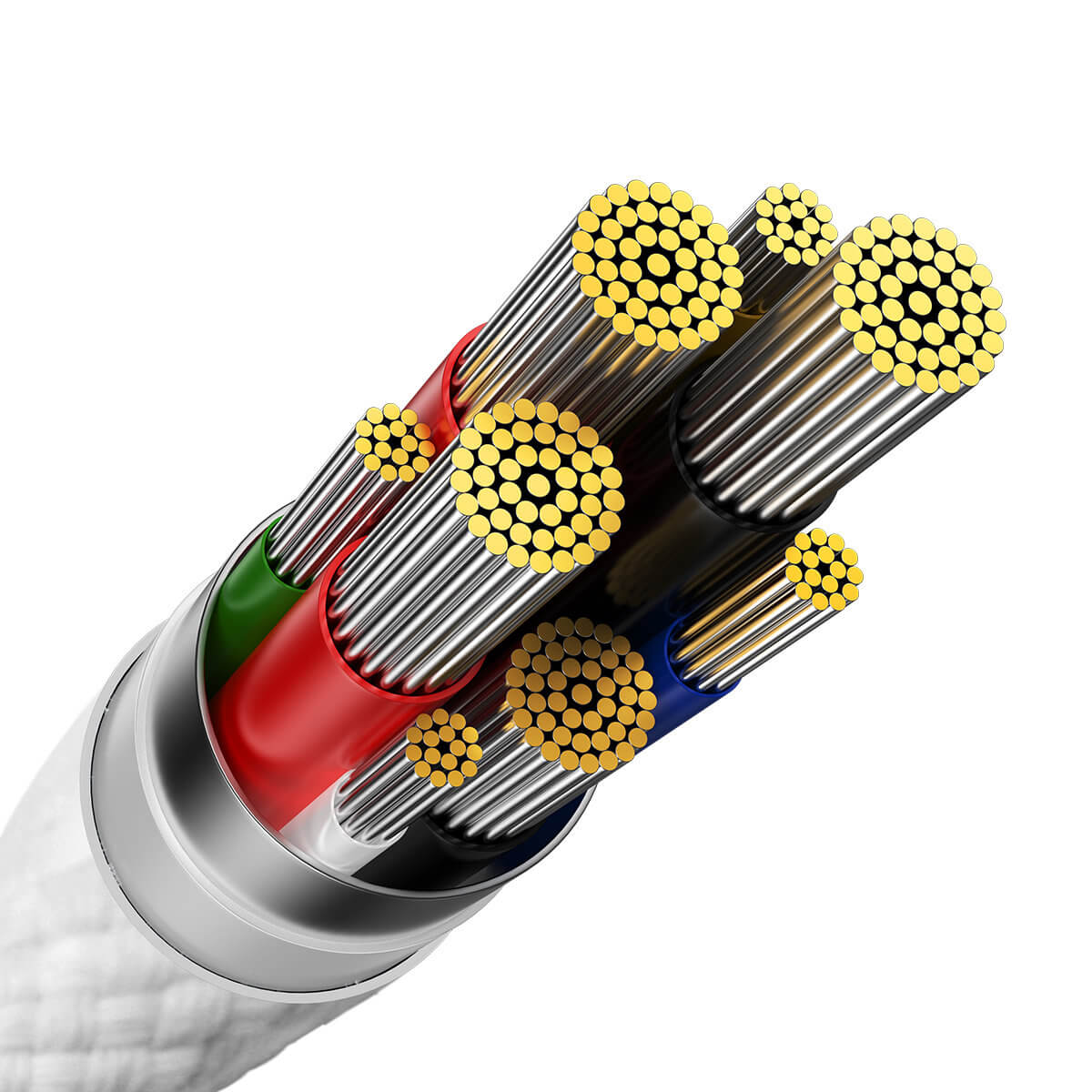 Baseus Glimmer Series PD 100W - Καλώδιο Δεδομένων και Φόρτισης Type-C to Type-C 2M - White - CADH000802