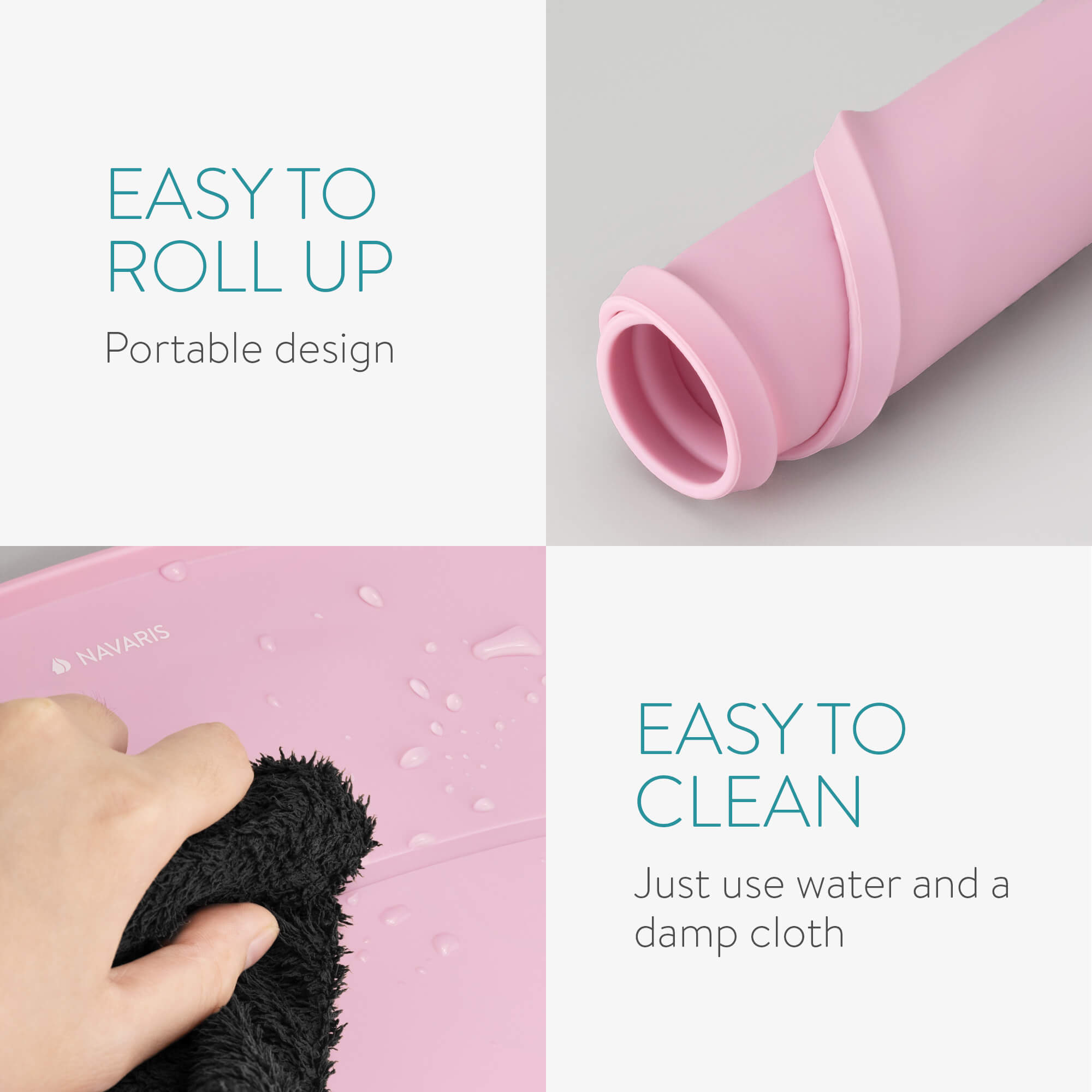 Navaris Χαλάκι Σιλικόνης για Μπολ Γάτας - Pink - 54830.08