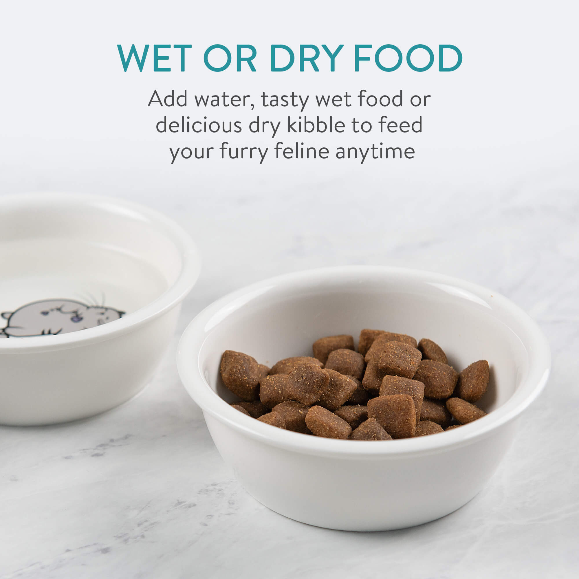 Navaris Raised Pet Bowls Stand - Ανυψωμένα Μπολ Φαγητού με Ξύλινη Βάση για Κατοικίδια 130ml - Black - 50174.47