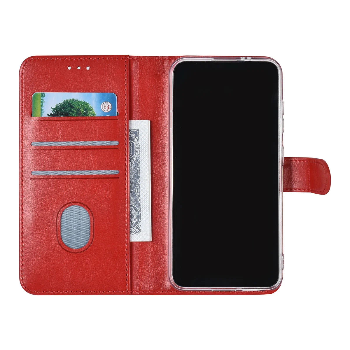 Tuniq Samsung Galaxy S24 - Θήκη Πορτοφόλι Stand από Δερματίνη - Red