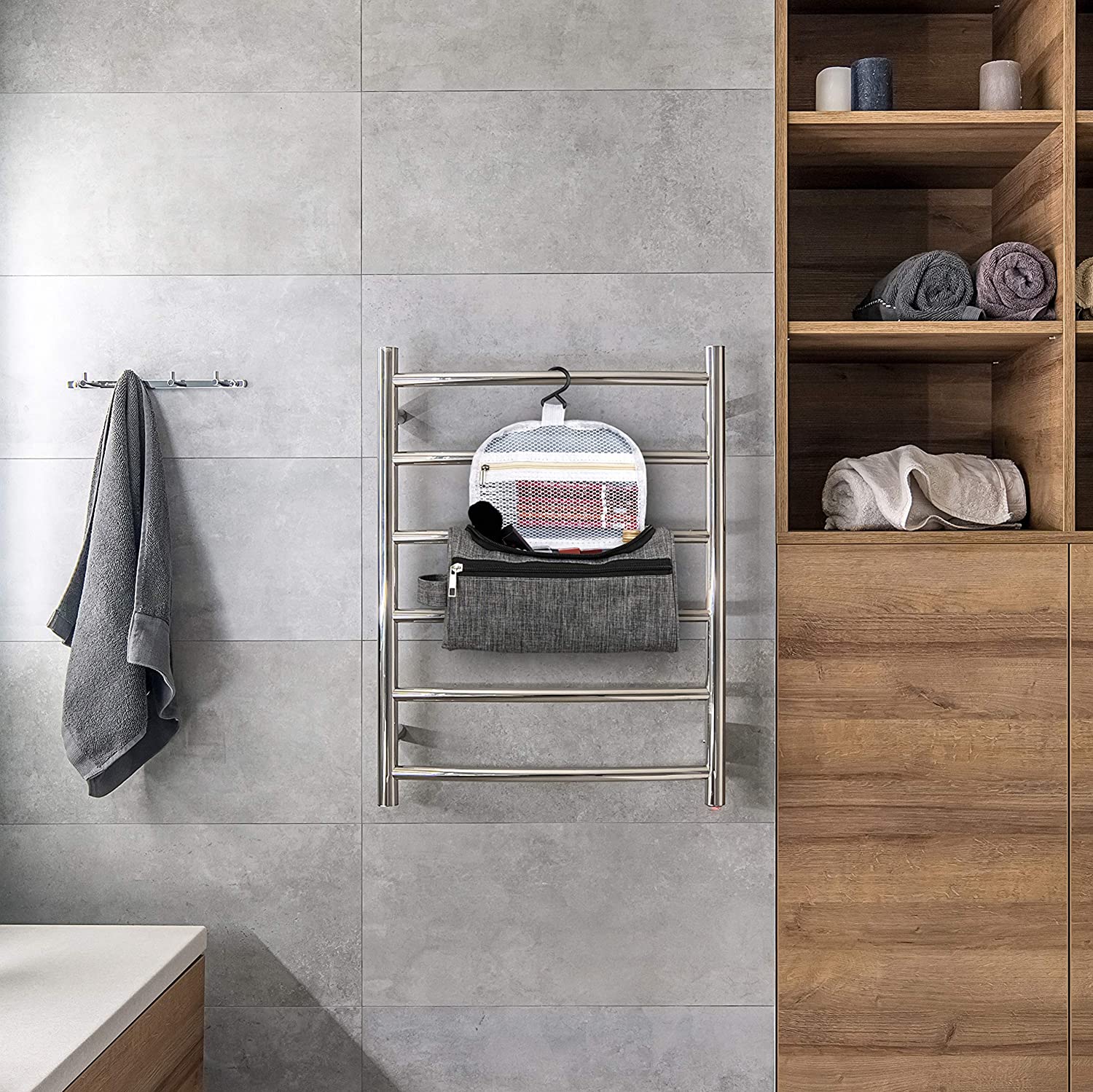 Relaxdays Κρεμαστή Τσάντα Αποθήκευσης - 13 x 23 x 13 cm - Grey - 4052025308667