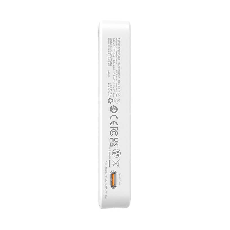 Baseus MagPro Magnetic PPCXZ05 - Ασύρματο MagSafe PowerBank 5000mAh 20W με Καλώδιο Type-C to Type-C - White