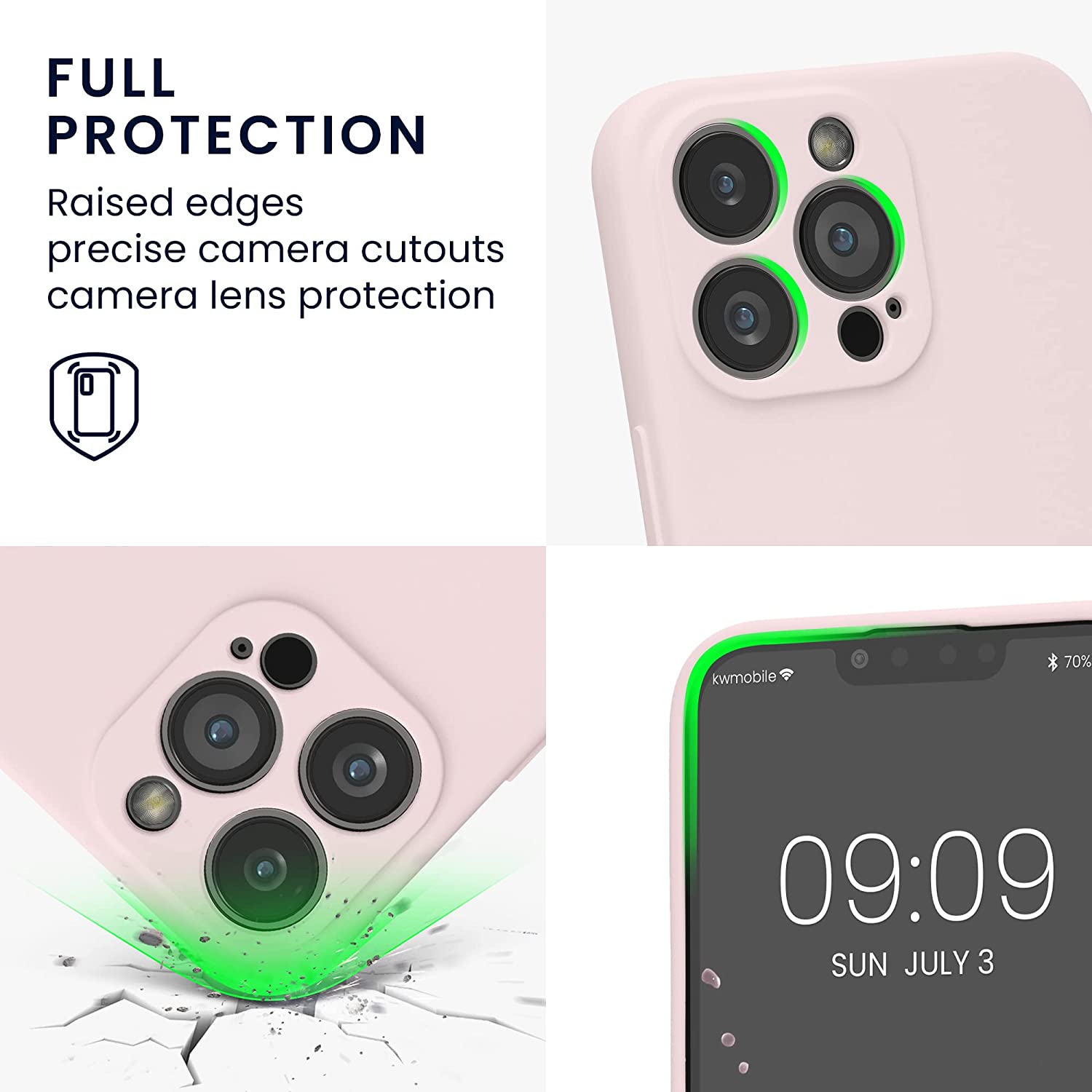 KW iPhone 13 Pro Θήκη Σιλικόνης Rubberized TPU - Coconut Swirl - 58955.225