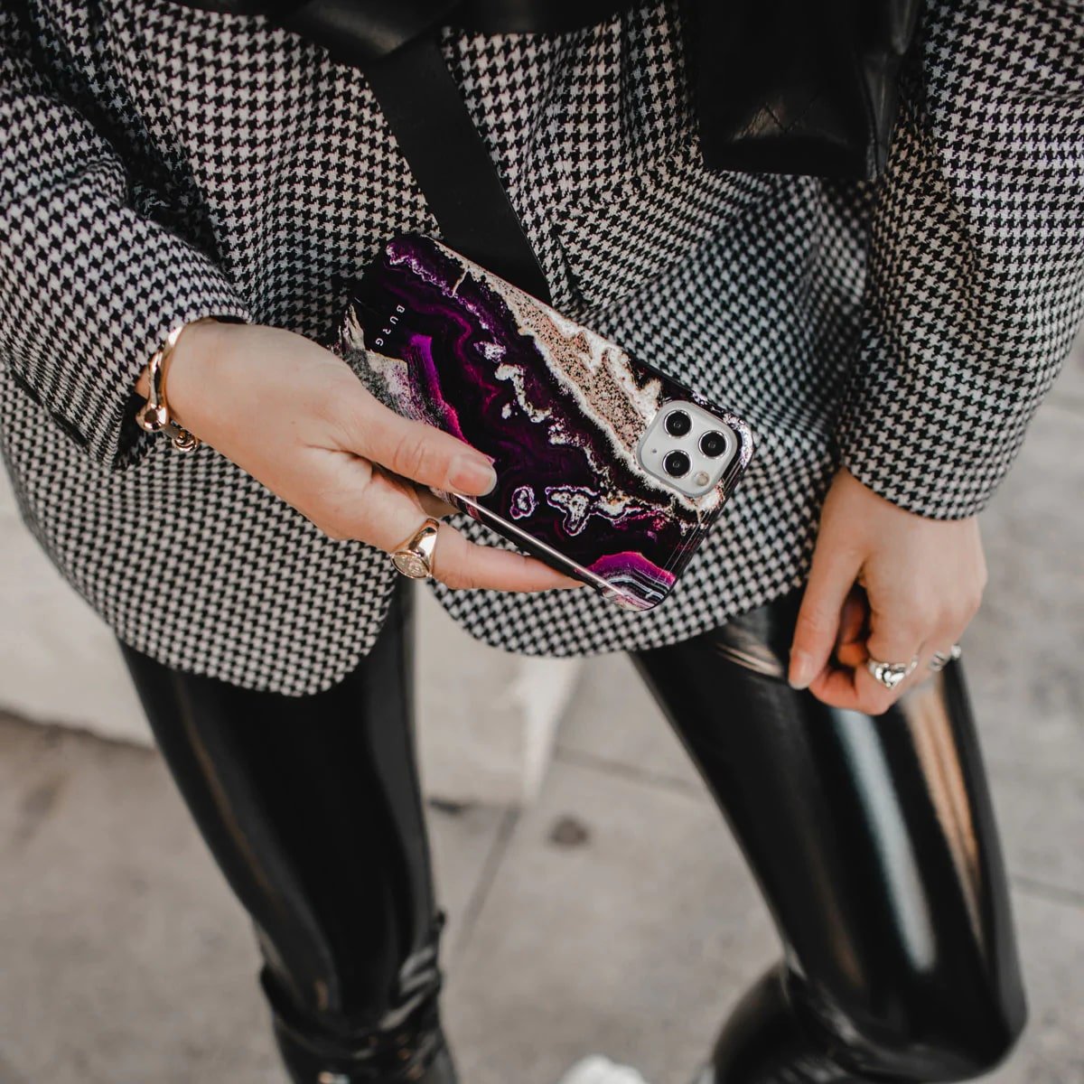 Burga iPhone 14 Plus Fashion Tough Σκληρή Θήκη - Purple Skies