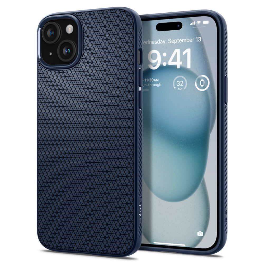 Spigen iPhone 15 Liquid Air Θήκη Σιλικόνης - Navy Blue