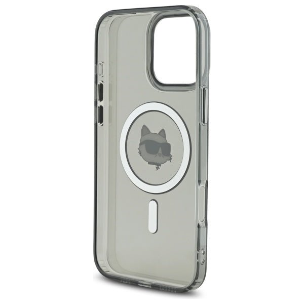 Karl Lagerfeld iPhone 16 Pro - IML Metal Choupette Head - Σκληρή Θήκη με Πλαίσιο Σιλικόνης και MagSafe - Black - KLHMP16LHLSCHK
