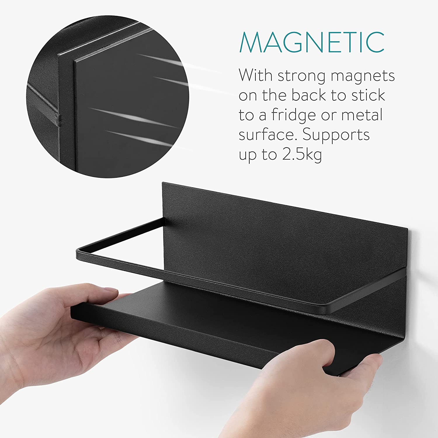 Navaris Μαγνητικό Ράφι Ψυγείου - Black - 54639.01