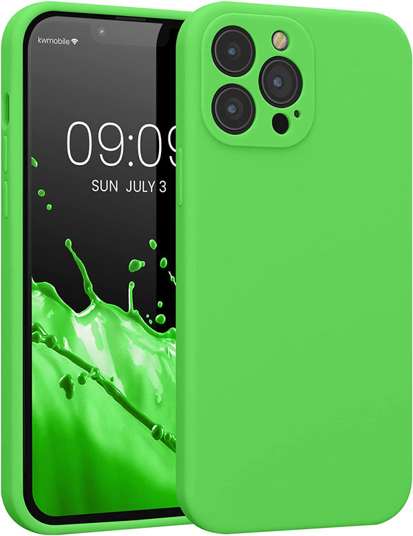 KW iPhone 13 Pro Max Θήκη Σιλικόνης Rubberized TPU - Lime Green - 59361.159