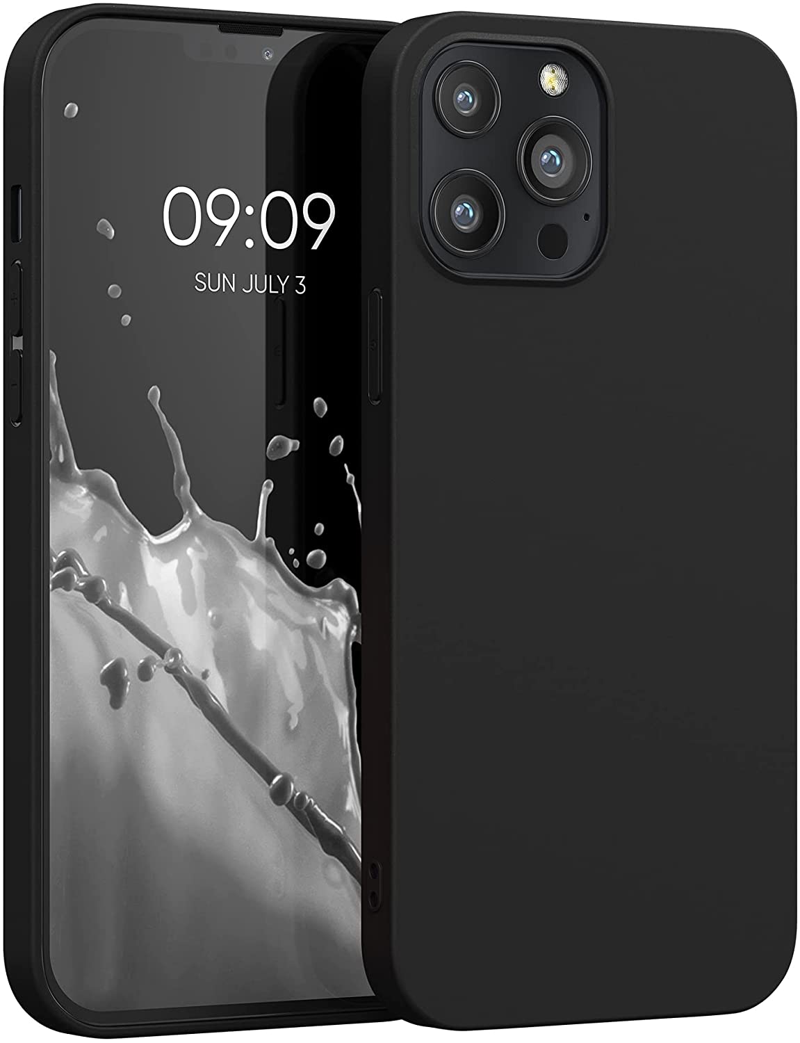KW iPhone 13 Pro Max Θήκη Σιλικόνης TPU - Black Matte - 55971.47