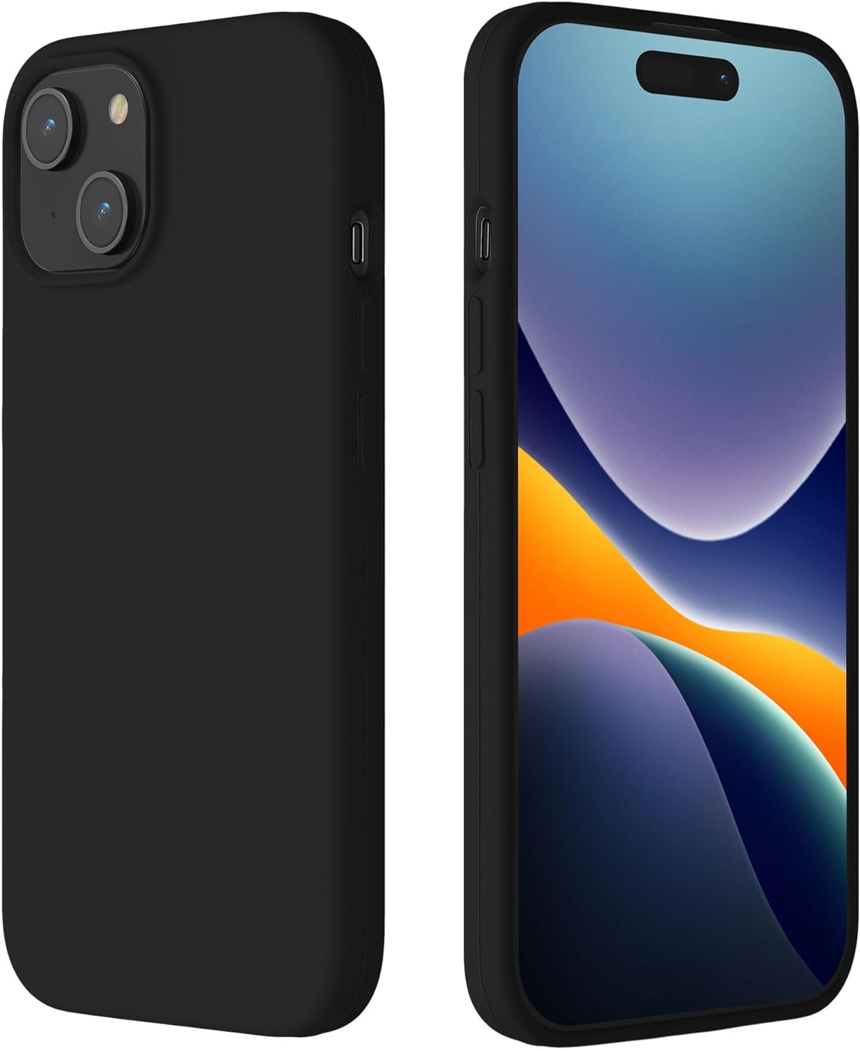 Kalibri iPhone 15 Θήκη Σιλικόνης Rubberized TPU - Black