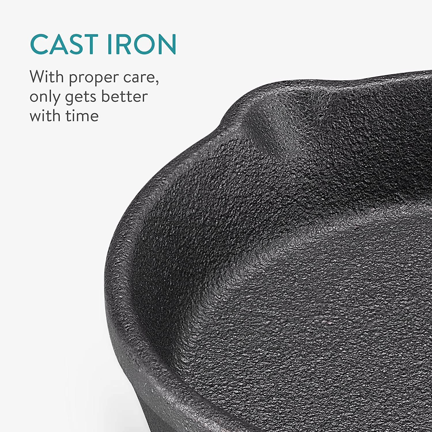 Navaris Σετ με 2 Μίνι Τηγάνια από Χυτοσίδηρο με Ξύλινες Βάσεις - 10.2 cm - Black - 60343.02