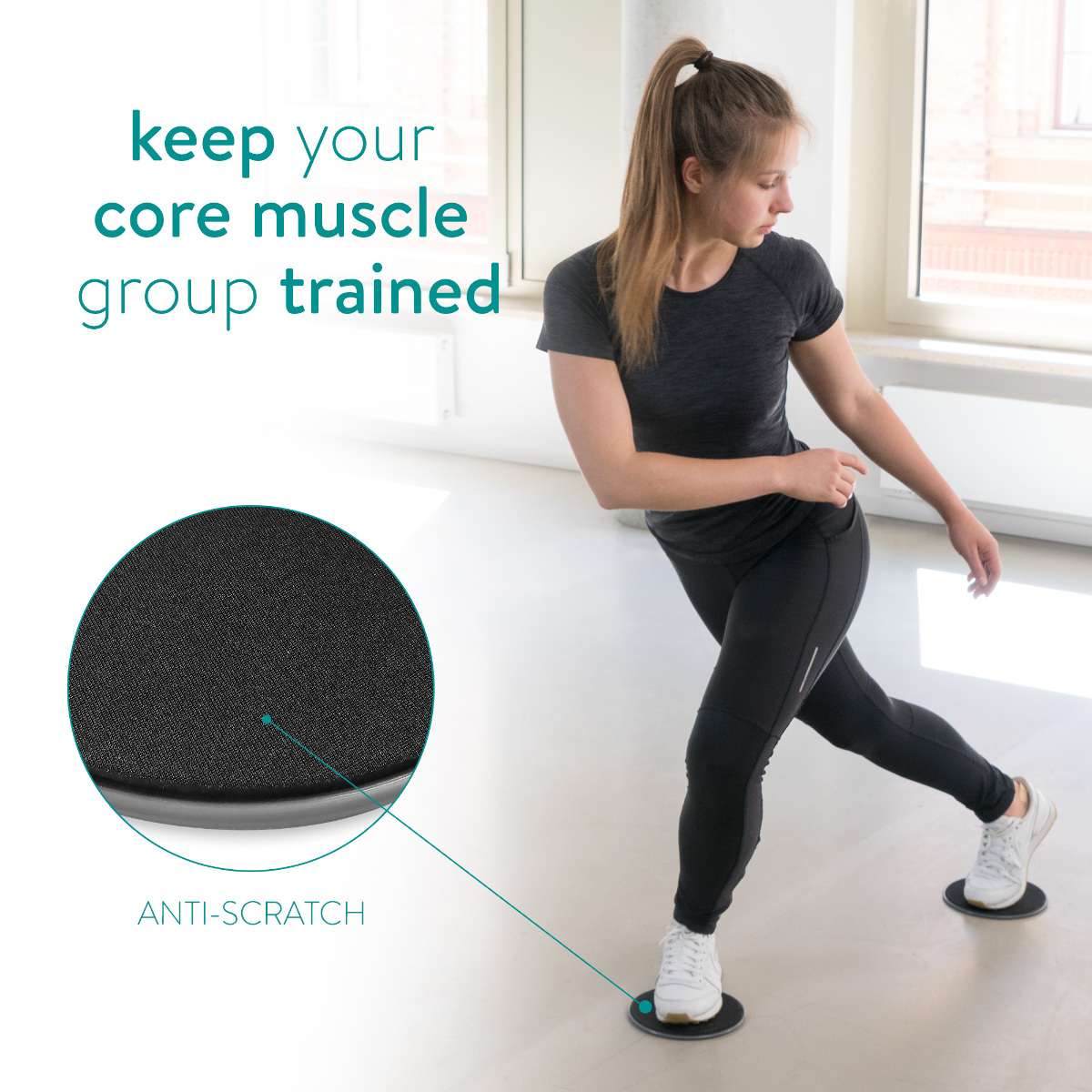 Navaris Σετ με 3 Ιμάντες Γυμναστικής και 2 Δίσκους Ολίσθησης - Grey / Pink - 50879.01.01