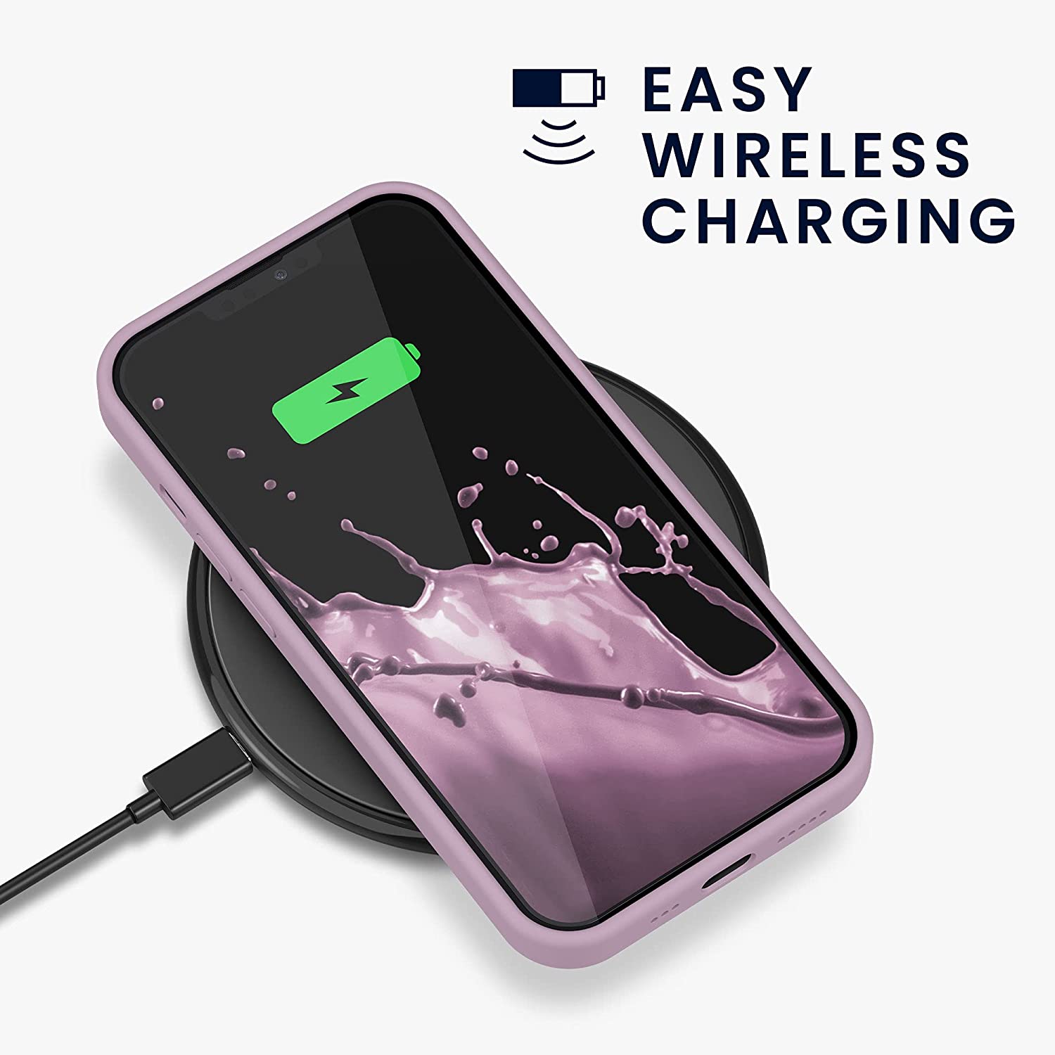 KW iPhone 13 Θήκη Σιλικόνης Rubberized TPU - Mauve - 55878.140