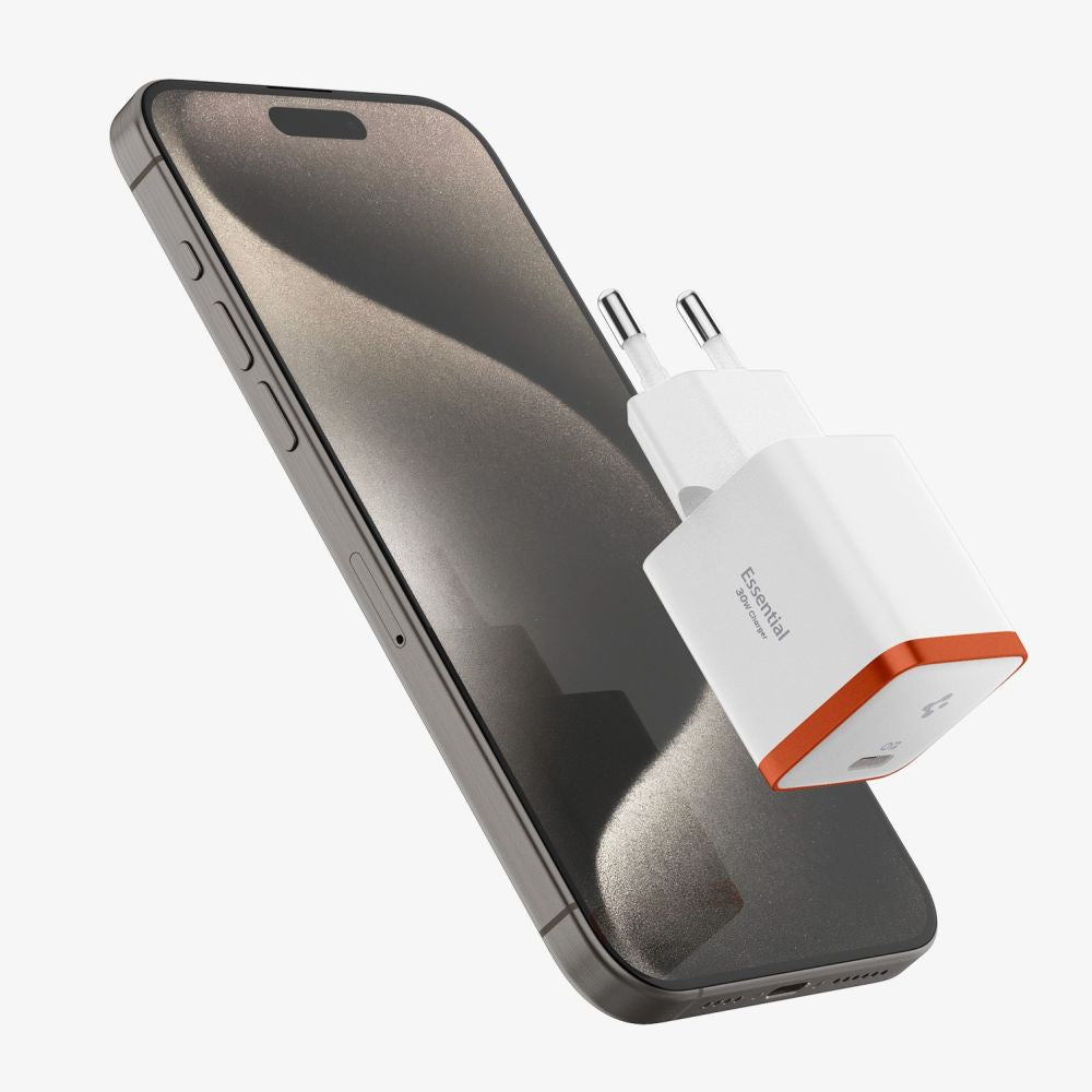 Spigen EE301EU ArcStation Essential 30W Οικιακός Φορτιστής Γρήγορης Φόρτισης με Θύρα Type-C - White