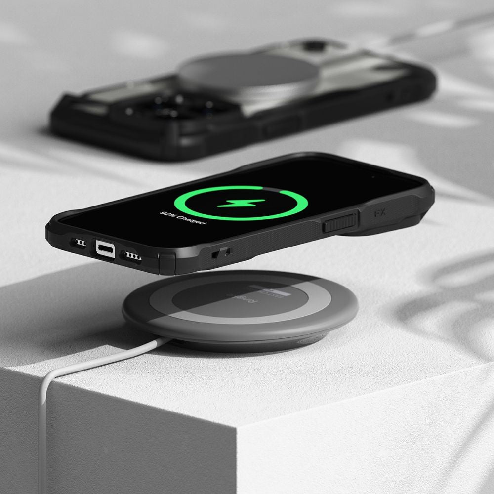 Ringke iPhone 15 Pro Max Fusion X Σκληρή Θήκη με Πλαίσιο Σιλικόνης - Black - Διάφανη